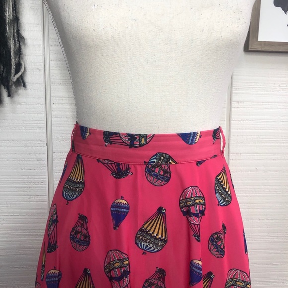 ModCloth hot air balloon vibrant pink circle skirt - Picture 3 of 16